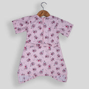 Pink Cotton Frock with Fairy Print