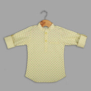 Yellow Cotton Shirt For Boys