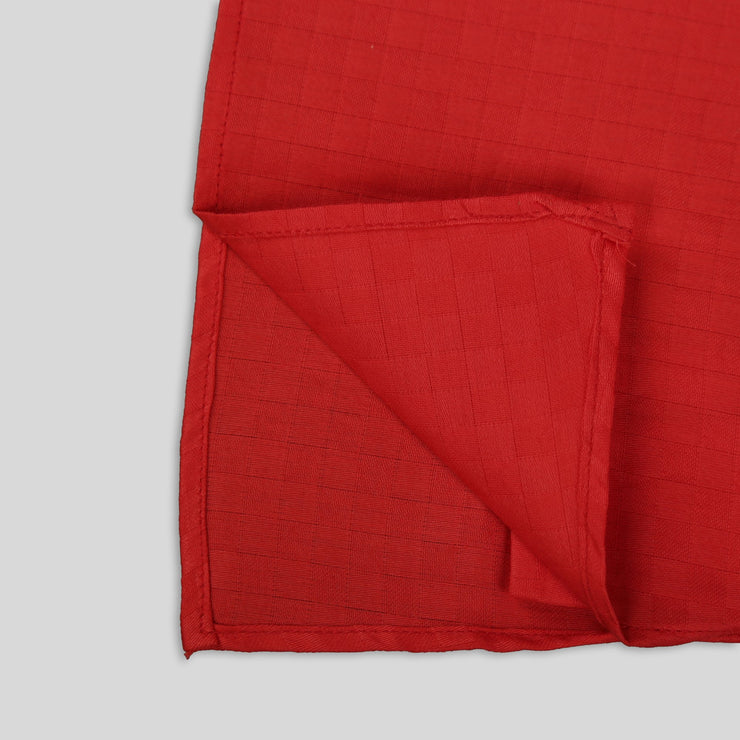 Red Self Stitched Kurta Pyjama Set for Boys