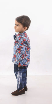 Funky Blues Casual Pant And Shirt For Boys