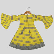 Yellow Rayon Casual Frock for Girls