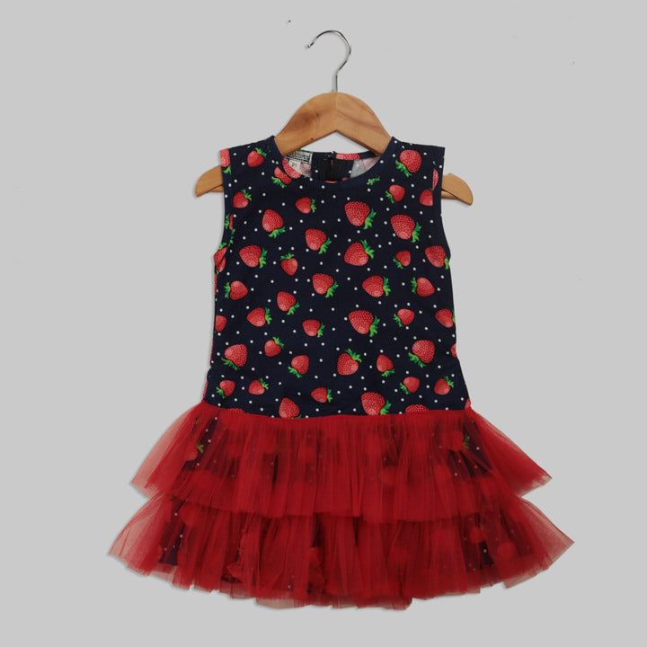 Blue and Red Corduroy Frock
