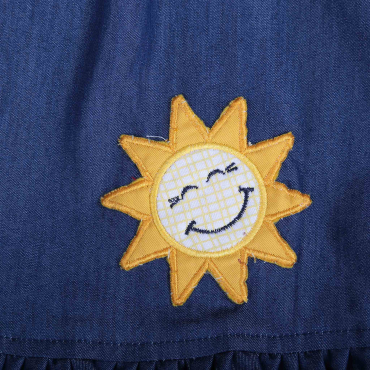 Blue Cotton Frock For Girls